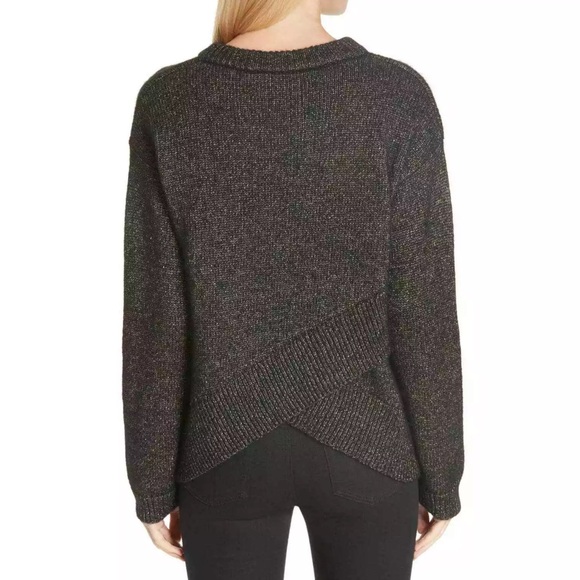 A.L.C. Bowen Metallic Flyaway Back Wool Alpaca Sweater Size XS - Picture 5 of 7